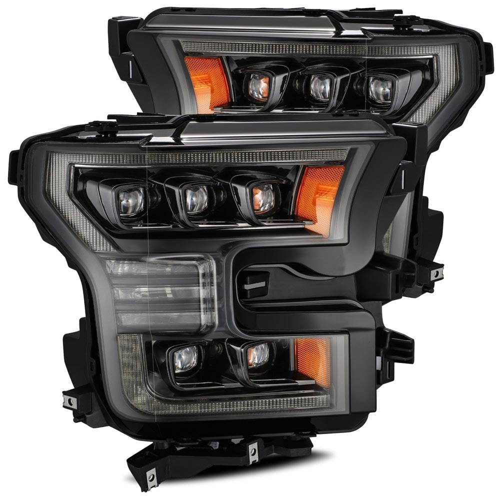 AlphaRex (NOVA-Series) 2015-2017 Ford F150 LED Projector Headlights - Alpha-Black
