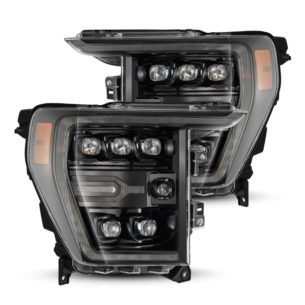 AlphaRex (NOVA-Series) 2021-2023 Ford F150 LED Projector Headlights - Alpha-Black
